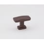 Alno Cloud 1-1/2" Rectangular Convex T Bar Solid Brass Cabinet Knob / Drawer Knob Chocolate Bronze