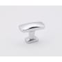 Alno Cloud 1-1/2" Rectangular Convex T Bar Solid Brass Cabinet Knob / Drawer Knob Polished Chrome