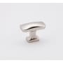 Alno Cloud 1-1/2" Rectangular Convex T Bar Solid Brass Cabinet Knob / Drawer Knob Polished Nickel