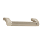 Alno Circa 3-1/2" Center to Center Urban Modern Drop Grip Solid Brass Cabinet Handle / Drawer Pull Polished Nickel