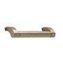 Alno Circa 3-1/2" Center to Center Urban Modern Drop Grip Solid Brass Cabinet Handle / Drawer Pull Satin Nickel