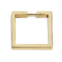 Alno Convertibles 2" Flat Square Cabinet Ring Pull - RING ONLY - No Mount Unlacquered Brass