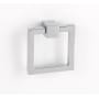 Alno Modern Urban 2" Square Solid Brass Drop Ring Cabinet Pull with Square Mount Polished Chrome