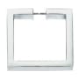 Alno Convertibles Solid Brass 3.5" Flat Square Cabinet Ring Pull - RING ONLY - No Mount Polished Chrome