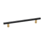 Alno Vita Bella 6" Center to Center Modern Smooth Bar 8" Cabinet Handle Cabinet Pull - Made in Italy Champagne / Matte Black