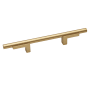 Alno Vita Bella 3" Center to Center Modern Smooth Bar Handle Cabinet Pull with "L" Posts - Made in Italy Champagne