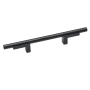 Alno Vita Bella 3" Center to Center Modern Smooth Bar Handle Cabinet Pull with "L" Posts - Made in Italy Matte Black