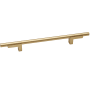 Alno Vita Bella 8" Center to Center Modern Smooth Bar Cabinet Pull with "L" Posts - Made in Italy Champagne