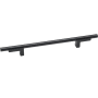 Alno Vita Bella 8" Center to Center Modern Smooth Bar Cabinet Pull with "L" Posts - Made in Italy Matte Black