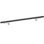 Alno Vita Bella 8" Center to Center Modern Smooth Bar Cabinet Pull with "L" Posts - Made in Italy Matte Nickel / Matte Black