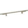 Alno Vita Bella 8" Center to Center Modern Smooth Bar Cabinet Pull with "L" Posts - Made in Italy Matte Nickel