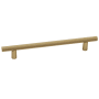 Alno Vita Bella 6" Center to Center Modern Knurled Cabinet Bar Handle / Drawer Bar Pull - Made in Italy Champagne