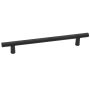 Alno Vita Bella 6" Center to Center Modern Knurled Cabinet Bar Handle / Drawer Bar Pull - Made in Italy Matte Black