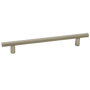 Alno Vita Bella 6" Center to Center Modern Knurled Cabinet Bar Handle / Drawer Bar Pull - Made in Italy Matte Nickel