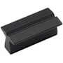 Alno Lux 1" Center to Center Linear Flush Rectangular Cabinet Knob / Pull Matte Black