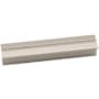 Alno Lux 3-1/2" Center to Center Linear Flush Channeled Rectangular Cabinet Handle / Drawer Pull Matte Nickel