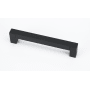 Alno Block 6" Center to Center Solid Brass Thick Bold Square Cabinet Handle / Drawer Pull Matte Black