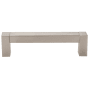 Alno Block 6" Center to Center Solid Brass Thick Bold Square Cabinet Handle / Drawer Pull Satin Nickel