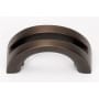 Alno Modern Slit Top 1-1/2" Center to Center Arch Bow Cabinet Handle / Drawer Pull Chocolate Bronze
