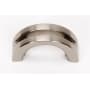 Alno Modern Slit Top 1-1/2" Center to Center Arch Bow Cabinet Handle / Drawer Pull Satin Nickel