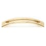 Alno Modern Slit Top 4" Center to Center Arch Bow Solid Brass Barrette Style Cabinet Handle / Drawer Pull Unlacquered Brass