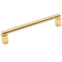 Alno Vogue 8" Center to Center Modern Luxe Solid Brass Cabinet Handle / Drawer Pull Unlacquered Brass