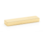 Alno Tempo 4" Center to Center Modern Linear Solid Brass Flush Mount Block Cabinet Handle with Recessed Lip Grip Unlacquered Brass