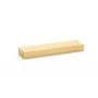 Alno Tempo 4" Center to Center Modern Linear Solid Brass Flush Mount Block Cabinet Handle with Recessed Lip Grip Satin Brass