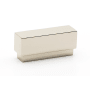 Alno Simplicity 3-1/2" Center to Center Solid Brass Linear Flush Mount Rectangular Cabinet Handle / Drawer Pull Polished Nickel