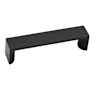 Alno Style Cents 3-3/4" Center to Center Flat Wide Square Cabinet Handle / Drawer Pull Matte Black