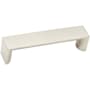 Alno Style Cents 3-3/4" Center to Center Flat Wide Square Cabinet Handle / Drawer Pull Satin Nickel