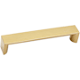 Alno Style Cents 5" Center to Center Wide Flat Square Cabinet Handle / Drawer Pull Brushed Gold