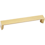 Alno Style Cents 6-5/16" Center to Center Flat Wide Square Cabinet Handle / Drawer Pull Brushed Gold