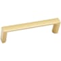 Alno Style Cents 3-3/4" Center to Center Handle Square Cabinet Handle / Drawer Pull Brushed Gold