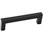 Alno Style Cents 3-3/4" Center to Center Narrow Square Cabinet Handle / Drawer Pull Matte Black
