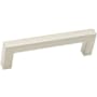 Alno Style Cents 3-3/4" Center to Center Narrow Square Cabinet Handle / Drawer Pull Satin Nickel