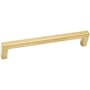 Alno Style Cents 6-5/16" Center to Center Narrow Square Cabinet Handle / Drawer Pull Brushed Gold