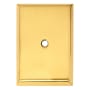 Alno Traditional 2-1/4" X 1-1/2" Escutcheon Backplate for Cabinet Knobs Unlacquered Brass