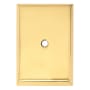 Alno Traditional 2-1/4" X 1-1/2" Escutcheon Backplate for Cabinet Knobs Polished Brass