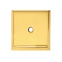 Alno Traditional 1-1/4" Square Solid Brass Backplate for Cabinet Knob Unlacquered Brass