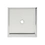 Alno Traditional 1-1/4" Square Solid Brass Backplate for Cabinet Knob Polished Chrome
