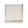 Alno Traditional 1-1/4" Square Solid Brass Backplate for Cabinet Knob Polished Nickel