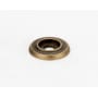 Alno Traditional 1" Round Solid Brass Cabinet Knob Backplate with Beveled Edge Antique English Matte