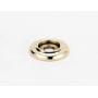 Alno Traditional 1" Round Solid Brass Cabinet Knob Backplate with Beveled Edge Unlacquered Brass