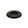 Alno Traditional 1-1/4" Round Solid Brass Cabinet Knob Backplate with Beveled Edge Chocolate Bronze
