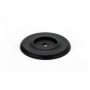Alno Traditional 1-1/4" Round Solid Brass Cabinet Knob Backplate with Beveled Edge Matte Black