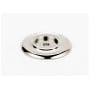 Alno Traditional 1-1/4" Round Solid Brass Cabinet Knob Backplate with Beveled Edge Polished Nickel