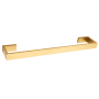 Alno Linear 18" Wide Solid Brass Modern Bathroom Towel Rod Bar Satin Brass