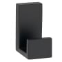 Alno Linear 1-3/16" Wide Solid Brass Modern Bathroom Robe Towel Hook Matte Black