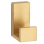 Alno Linear 1-3/16" Wide Solid Brass Modern Bathroom Robe Towel Hook Satin Brass